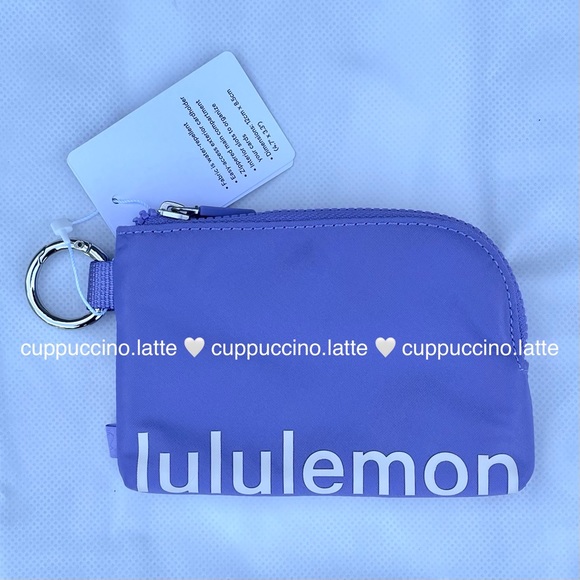 💜NWT💜Lululemon Athletica Clippable Card Pouch Wallet- Dark Lavender/White Opal - Picture 6 of 9